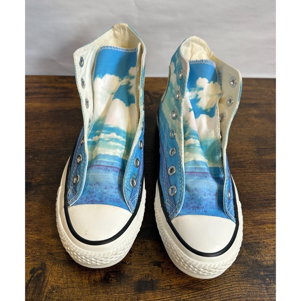 Converse Chuck Taylor All Star High Top Sky Cloud Print Blue Womens 7 551007C - Picture 7 of 16